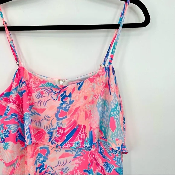 Lilly Pulitzer Lexi Mini Dress Light Paschia Pink Aquadesiac Coral Floral Medium - Picture 8 of 12
